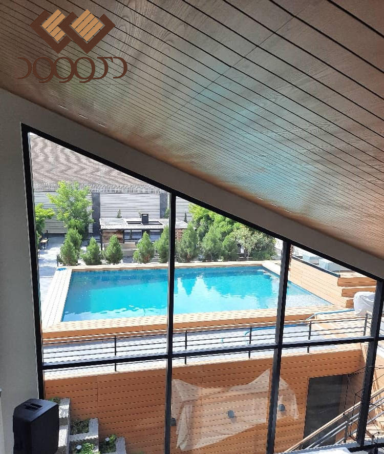 کفپوش دور استخر چوب پلاست